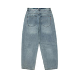 Men Jeans Retro Washed Distressed Hip Hop Loose Jeans Overalls