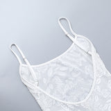 Women Dresses Summer Slim Fit Long Dress Sexy Flocking Suspenders Dress