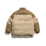 Unisex Winter Cotton Coat Stand-up Collar Cotton-Padded Clothes Vintage Loose and Warm Cotton Jacket
