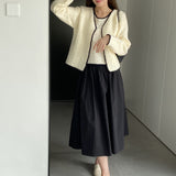 Women Knitted Two-Piece Set Autumn Knitted Two-Piece Short Top Suit X3012