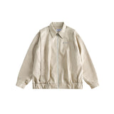 Unisex Jacket Loose Lapels PU Leather Jacket Retro Biker's Coat