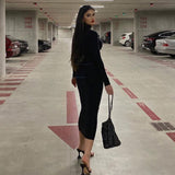 Women Dresses Fall Slim Fit Turtleneck Long Sleeve Dress