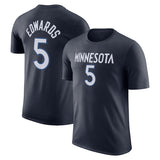 NBA T-Shirts NBA Timberwolves Edwards Downs T-Shirt Sports Short Sleeve