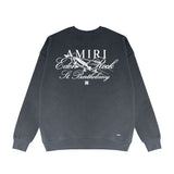 Amiri Long Sleeved Shirt Fashion Brand Crew Sweatshirts round Neck Sweater