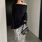 Women Winter Knitted Sweater Autumn and Winter Sweater Long-Sleeved Shirt 8t3110