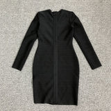 Women Evening Dress Autumn Dress Long Sleeve Sexy Gauzy Gown Bandage One-Piece Dress