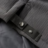 Unisex Winter Cotton Coat Stand-up Collar down Jacket Vintage Pocket Decorative down Jacket