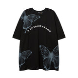 Men T Shirt Butterfly Print Couple Short Sleeve T-shirt