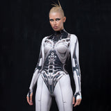 Women Jumpsuit Turtleneck Long Sleeve One-Piece Trousers Tights
