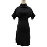 Women Dresses Turtleneck Short Sleeve Dress Skirt