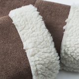 Unisex Winter Cotton Coat Suede Lapel Cotton-Padded Coat Vintage Pocket Decoration Warm-Keeping Cotton Clothing