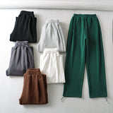 Women Sweatpants Autumn and Winter Leisure Loose-Fit Tappered Trousers Straight Sweatpants