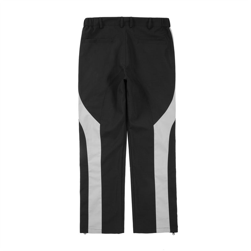 Men Sweatpants Zipper Slit Stitching Trousers Casual Sports Straight Wide Leg Pants