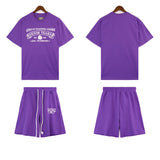 Denim Tears Outfit:T Shirt/Shorts (Separate Purchase Options) Short Sleeve T-shirt Men and Women Sports Shorts Suit