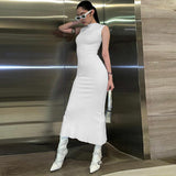 Women Dresses Summer Slim round Neck Dress