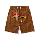 Men Shorts Letter Printed Sports Shorts Men's and Women's Retro Straight Loose Casual Pants