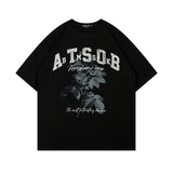 Men T Shirt Embroidered Printed Couple Short Sleeve T-shirt