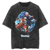 2024Men Streetwear Vintage Oversized T Shirt Japanese