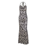 Women Dresses Summer Printed Sexy Backless Dress