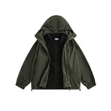 Unisex Jacket Retro Mechanical Style Shell Jacket Boys Hooded Jacket