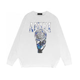 Amiri Long-Sleeve Shirt Personality Printing Stylish Casual