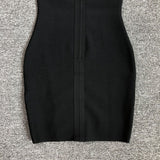 Women Evening Dress Sexy Sexy Sleeveless Grid Evening Dress Bandage One-Piece Dress