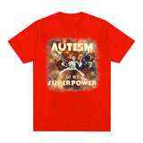 Autism Superpower Funny Skeleton Graphic Tee Shirt