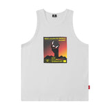 Men Vest Printed Sleeveless T-shirt Summer Sports Vest