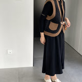 Women Cardigan Sweater Retro Baggy Coat 2t3216