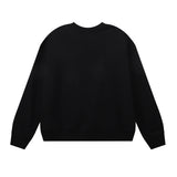 Purple Brand Hoodie Letter Print Terry Casual Loose round Neck Sweatshirt
