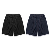 Men Shorts Straight Cargo Shorts Retro Casual Loose