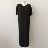 Women Dresses Short Sleeve Dress Crew Neck Casual Midi Dress