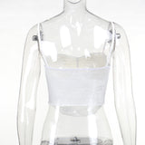 Women Tops Spring Slim-Fitting Sexy Suspenders Lace Top