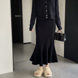 Women Knitted Skirt Autumn and Winter Knitting Sheath Fishtail Skirt M915