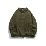 Unisex Shirts Autumn Chest Deer Leather Tag Jacket