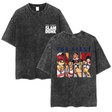SLAM DUNK washed old cotton t-shirt printed short-sleeved undershirt