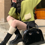 Women Knitwear Autumn and Winter V-neck Sweater Loose Knitted Cardigan