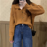 Women Knitwear Spring and Autumn Retro Loose Sweater Top for Women