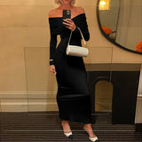 Women Dresse Evening Dress Sexy Slim Fit Long Dress Hip Skirt