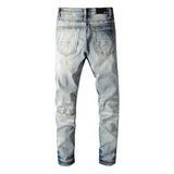Amiri Jeans Casual Hip Hop Slim Jeans Men #805