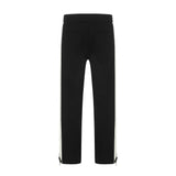 Men Sweatpants Colorblock Casual Pants Boys Zipper Slit Loose Wide Leg Pants