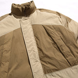 Unisex Winter Cotton Coat Stand-up Collar Cotton-Padded Clothes Vintage Loose and Warm Cotton Jacket