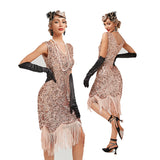 Flappers 1920S Dress Vintage Sequin Dress Gatsby Ball Tassel Dress