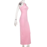 Women Dresses Summer Casual Slim Fit Long Dress Butterfly Flower Dress