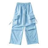 Women Sweatpants Autumn Three-Dimensional Pocket Overalls Loose Tappered Trousers