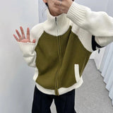 Women Knitwear Autumn and Winter Turtleneck Double Zipper Sweater Coat Knitted Cardigan