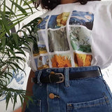 Van Gogh Painting Vintage Fashion Aesthetic White T-Shirt