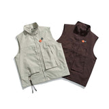 Unisex Jacket Autumn Stand Collar Sleeveless Frock Vest
