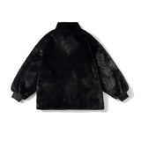 Unisex Winter Cotton Coat Stand-up Collar Cotton-Padded Clothes Vintage Loose and Warm Cotton Jacket