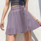 Women Yoga Sports Shorts Mesh Sports Shorts Anti-Tennis Skirt